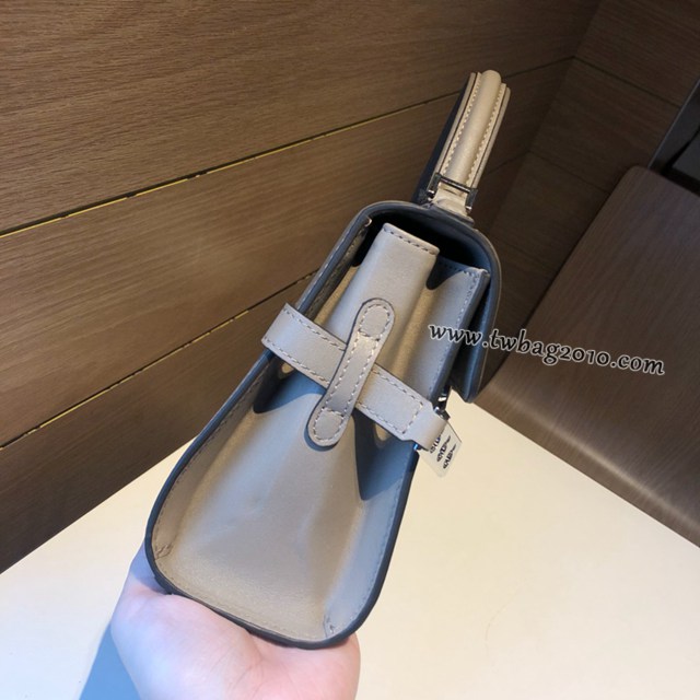 Delvaux專櫃2021春夏新色灰三拼TP系列手提女包 德爾沃專櫃swift小牛皮復古氣息雙用斜挎包 bxs1017